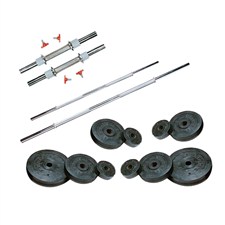 22 Kg Weight Rubber + 2 Pc Dumbbell Rods + 2 Pc Weight Training Rods