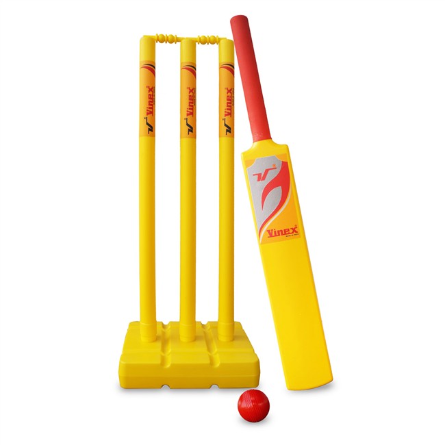 Vinex Plastic Cricket Bat & Wicket Set