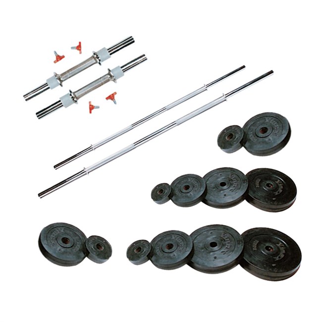 42 Kg Weight Rubber + 2 Pc Dumbbell Rods + 2 Pc Weight Training Rods