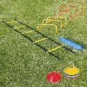 Vinex Football Training Kit, Combo of 4 Mtr Agility Ladder, 10 Soccer Cone, 6 Hurdle
