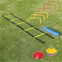 Vinex Football Training Kit, Combo of 4 Mtr Agility Ladder, 10 Soccer Cone, 6 Hurdle