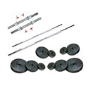 22 Kg Weight Rubber + 2 Pc Dumbbell Rods + 2 Pc Weight Training Rods