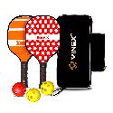 Vinex Wooden Pickle Paddle Set - Club