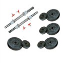 12 Kg Weight Rubber + 2 Pc Dumbbell Rods