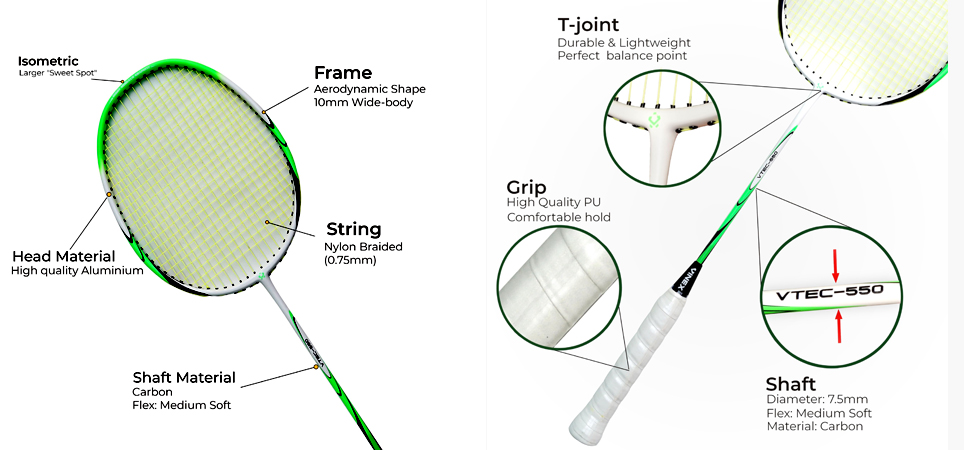 VTEC 550 Badminton Racquet