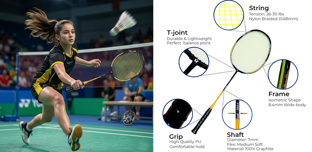 VTEC 800 Badminton Racquet